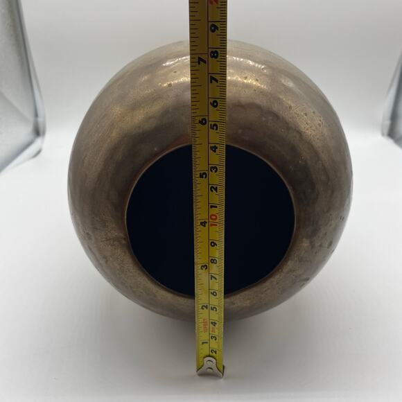 Brass Hammered Umbrella Stand Gold Mid Century Modern MCM Regency Vintage Retro - Picture 7 of 8